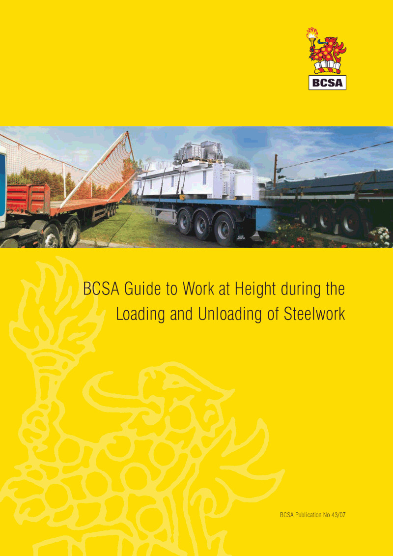 BCSA Guide to Work at Height during the Loading and Unloading of Steelwork (Book)